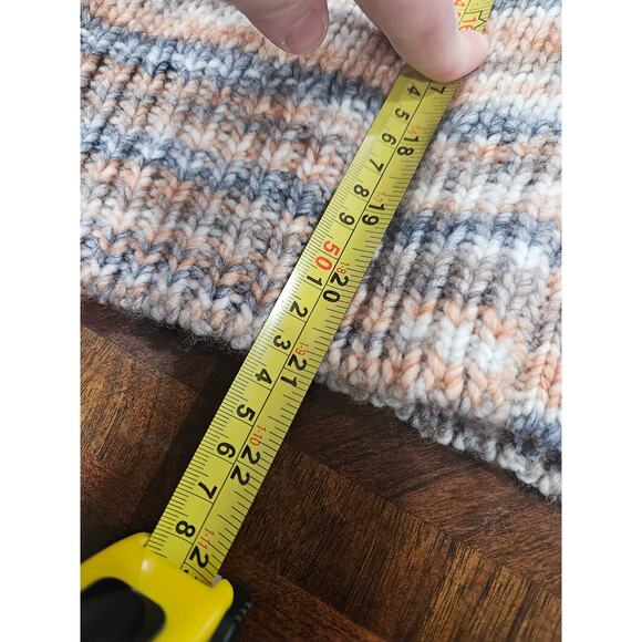 Loft Spacedye Slouchy Button Wool Cardigan Sweater Stripe Size S Blue Cropped - Picture 5 of 6